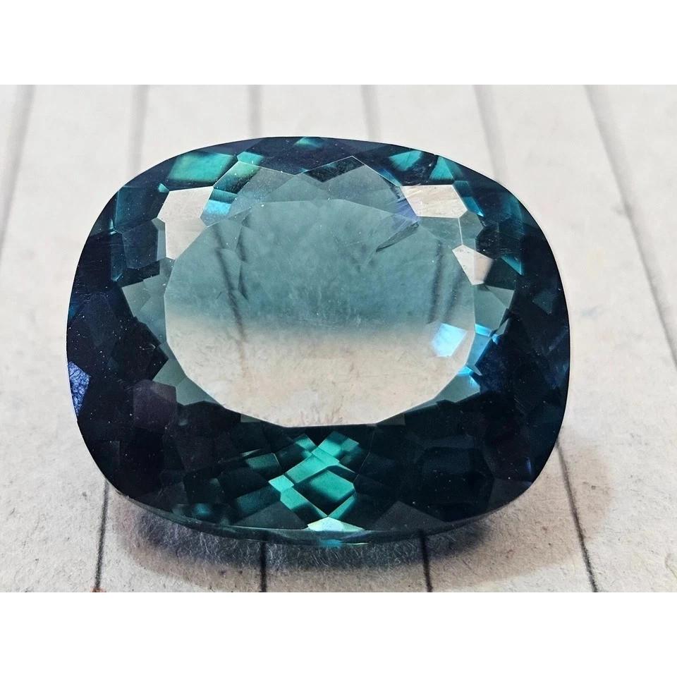 Natural Tourmaline Indicolite Cushion 41+ Ct Certified Beautiful Loose Gemstone