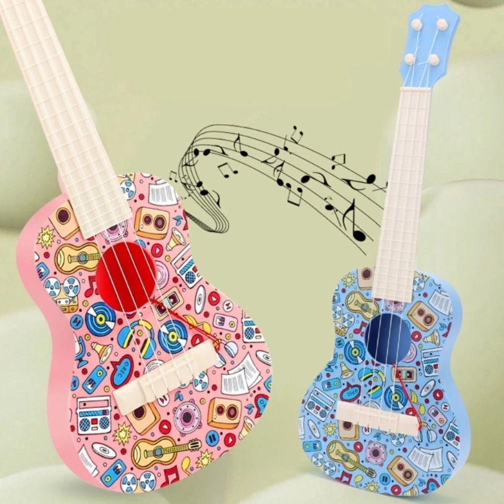 Adjustable String Knob Simulation Ukulele Toy Animal Musical Instrument Toy  Play Activity