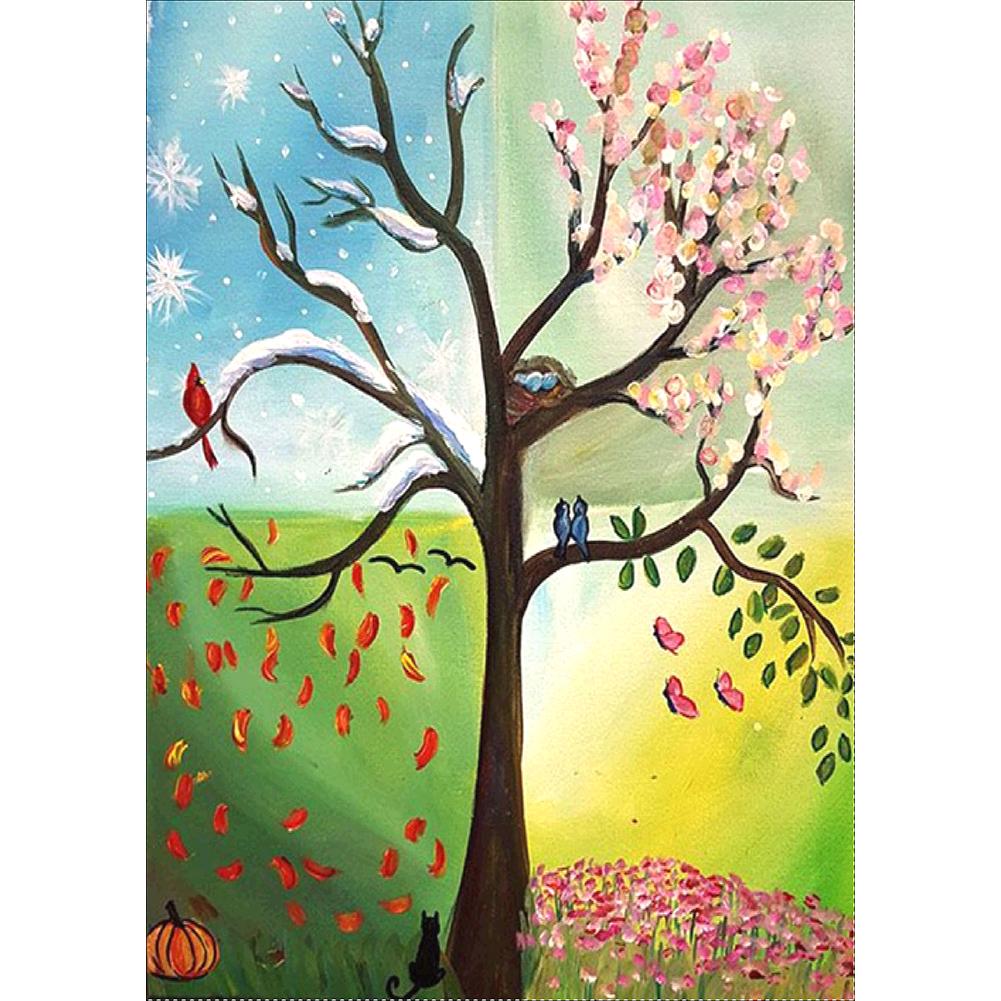 Cheap 5D DIY Full Drill Diamond Painting Fantasy Tree Cross Stitch ...