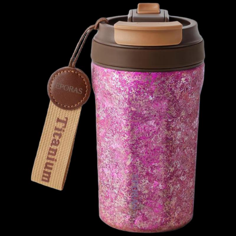 EPORAS EPTAI-P Titanium Double-Drink Insulated Coffee Cup