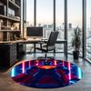SUPERMAN Printed Round Rug Carpet Chair Rug Area Rug Entryway Doormats,for Office Chair Living Room Bedroom Kitchen Room.