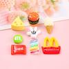 Cheeseburger & Ice Cream Resin Shoe Charms & Hair Accessories Decoration Set
