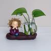 Creative Resin Monk Hydroponic Vase for Home and Office Decor