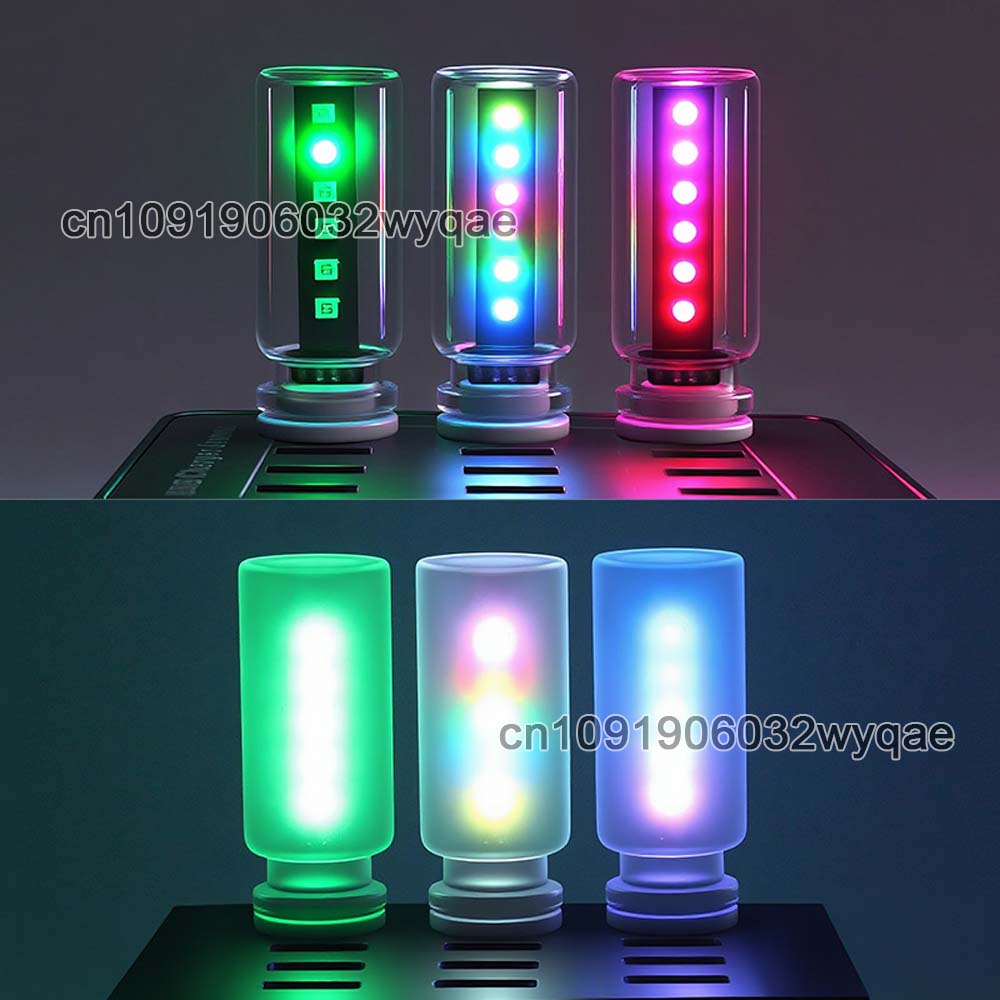 RGB Car USB Night Light Touch Dimmable LED Dynamic Lamp Portable Lighting Plug & Play Decorative Atmosphere Lamp for Car Bedroom