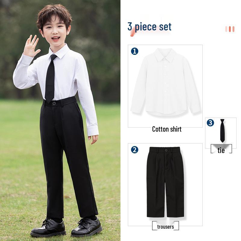 Academy Style School Uniform Set for Boys and Girls - Black Suit Graduation Attire
