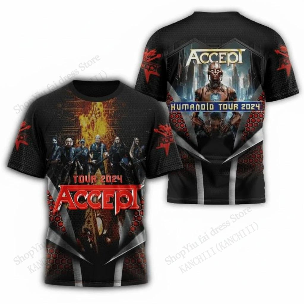 2026 Nuova Maglietta Stampa 3D Band Rock Accetta Uomo Donna Moda Oversize Manica Corta T-shirt Bambini Hip Hop Top Magliette Abbigliamento Uomo