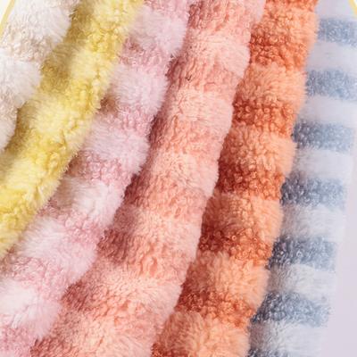 Tessuto a Strisce in Pelliccia di Coniglio e Lana d'Agnello 0,5m/1m/2m per Pigiama Invernali, Letti per Animali, Abbigliamento per la Casa, Bambole Fatte a Mano, Tessuti per Cucito DIY