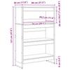 Bookshelf Black Oak Look 80 x 30 x 121 cm Engineered Wood