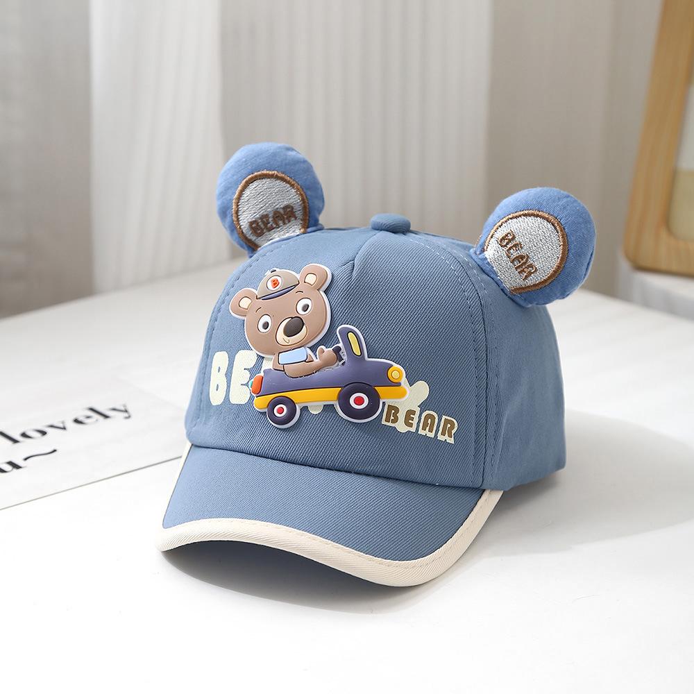 Cute Bear Children Baseball Hat Cartoon Kids Duckbill Hat 1-3Year Boys Girls Outdoor Sunshade Visors Spring Baby Duck Tongue Cap