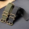 Cinturino per Orologio in Nylon di Alta Qualità 18mm 20mm 22mm 24mm Cinturino per Orologio Militare Seiko Braccialetto Sportivo Esercito Sostituzione Anello Dorato