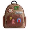 Coach Zaino Tela Rivestita Logo Classico Patch Court 28 Collaborazione X Peanuts Grande Zaino Donna Marrone Multicolore CBM26-IMY3O