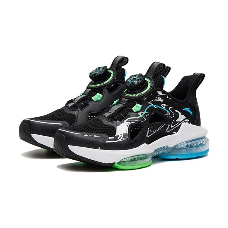 Anta Comfortable Non-Slip Breathable Kids Casual Shoes Kids Sneakers Black Blue 312326993-3