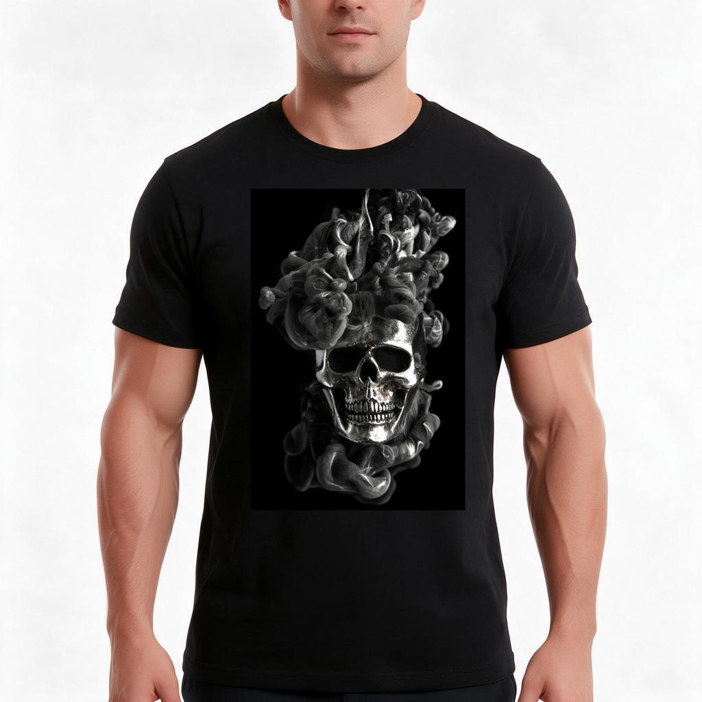Mrsliquidskull Tshirt Summer Casual Cotton Tee Oversized Streetwear Tops Vintage Graphic Print Loose Fit Short Sleeve
