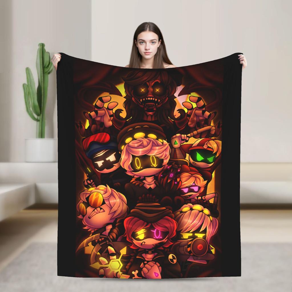 Murder Drones N and Uzi Blanket  Warm Soft Street Trend Plush Throw Blanket For Bedroom Travel Flannel Bedspread Bed Cover
