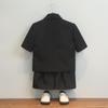 Boys' Chinese Style Summer Suit: Short Sleeve Embroidered Set for Weddings