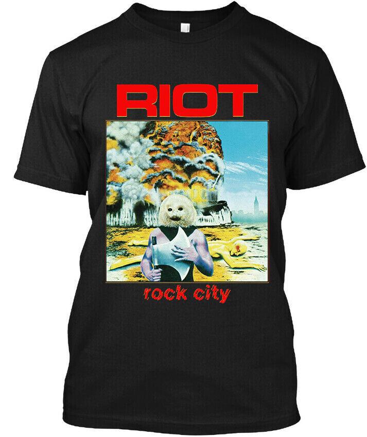 NEW Riot V City American Speed Music Vintage Graphic Retro Logo T-SHIRT S-5XL Unisex T-Shirt XL