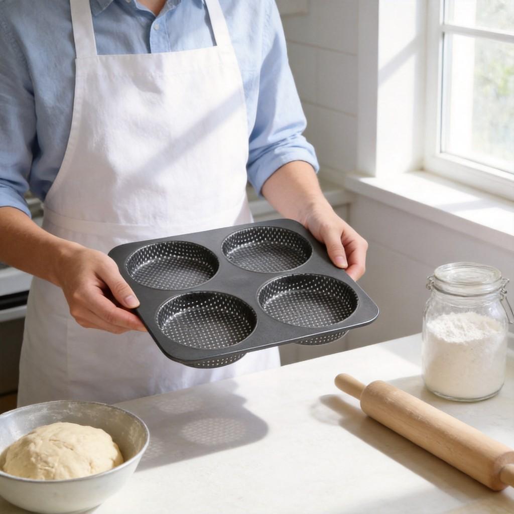 Baking Mold With Nonstick Carbon Steel For Homemade Bread And Buns
