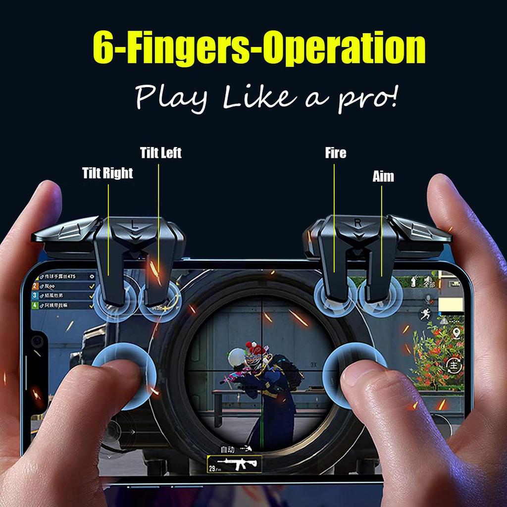 13 In 1 PUBG Mobile Triggers Combo, L2R2 4 Triggers Mobile Phone Controller for PUBG/Fortnite/Call of Duty/Rules of Survival