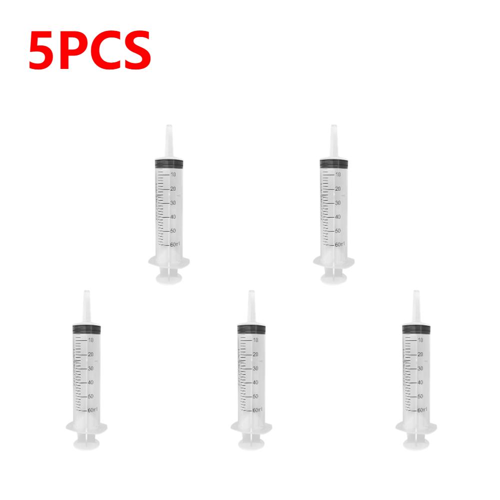 2-150ml Syringe Large Capacity With 100cm Hose Pump Measuring Washable Injector For Industrial Pet Food Feeding Oil Glue Fluid