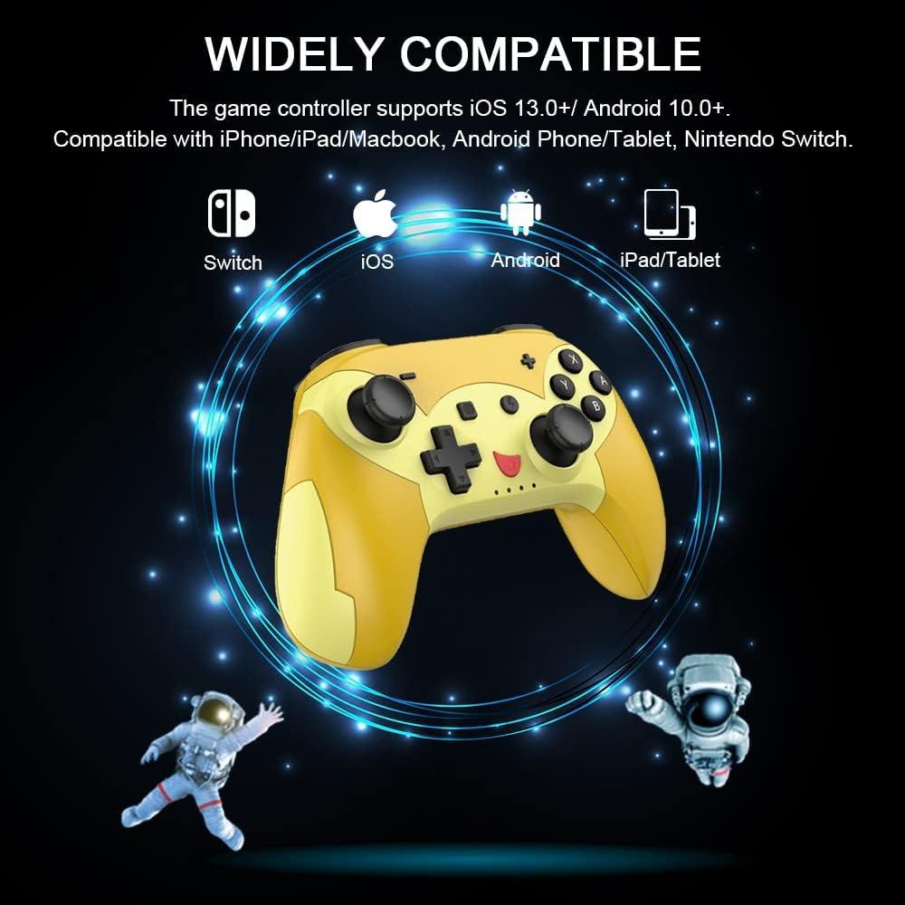 Gamecontroller für iPhone, iPad, Switch, Direktspiel, Bluetooth-Gaming-Gamepad-Joystick, Call of Duty Mobile(KABELJAU), Impact, Asphalt 9, Real Racing 3