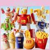 Burger Fries Cola Ice Cream Transformable Robot Toy Children Mecha Gift Model
