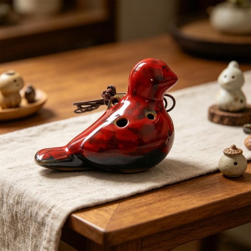 Elegant 6 Hole Musical Instrument Elegant Multitone Ceramic Ocarina For Beginner Professional Performers With Clear Tone