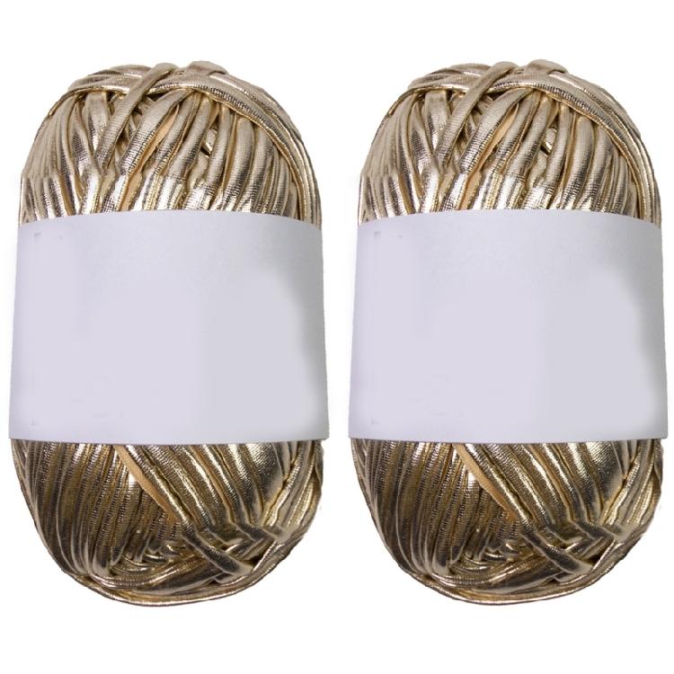 Metallic Knitting Yarn 87.48Yard Metallic Tshirt Yarn for Crochet Bag Basket Knitting Project Handbags Home Decoration