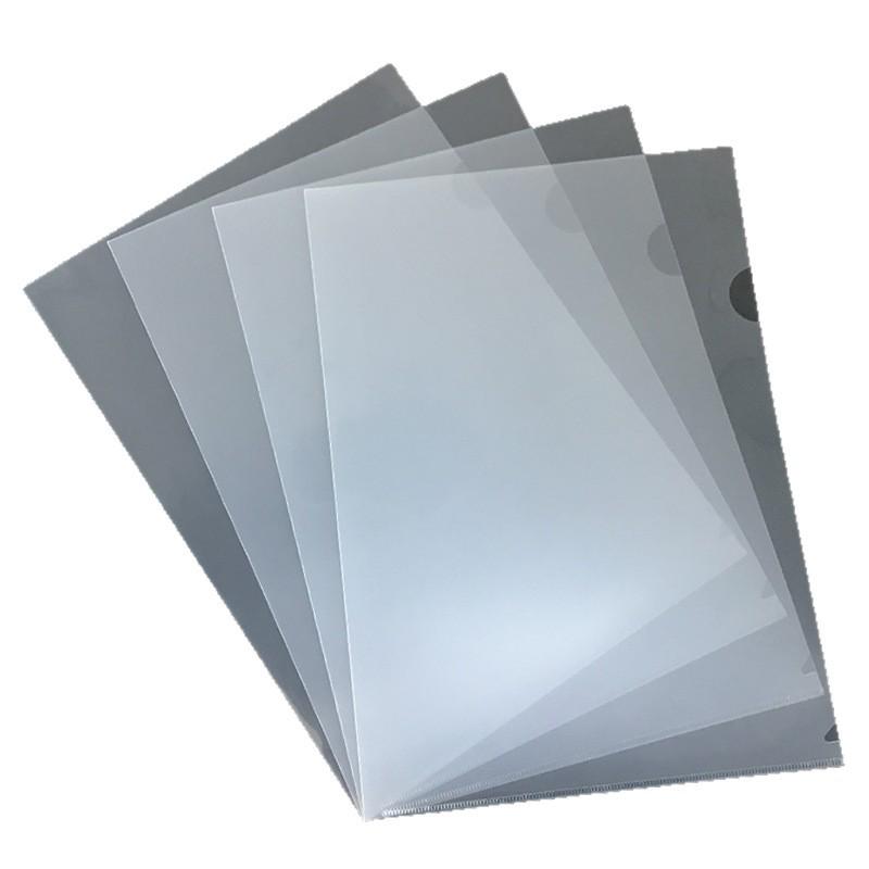 A4 Single Sheet L-Type Transparent Folder - Thickened Two-Page File Sleeve