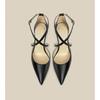Summer 2025 new sexy pointed cross strap single shoes shallow mouth bag head buckle hollow high heel sandals