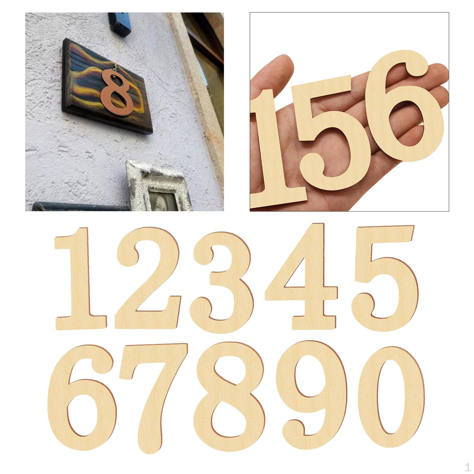 Wooden Numbers Shapes - 10pcs/Set Wood