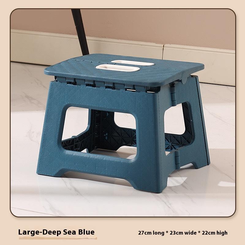 Lehká skládací schodová stolička, víceúčelová ruční zesílená podnožka, protiskluzová plastová malá kuchyňská lavice