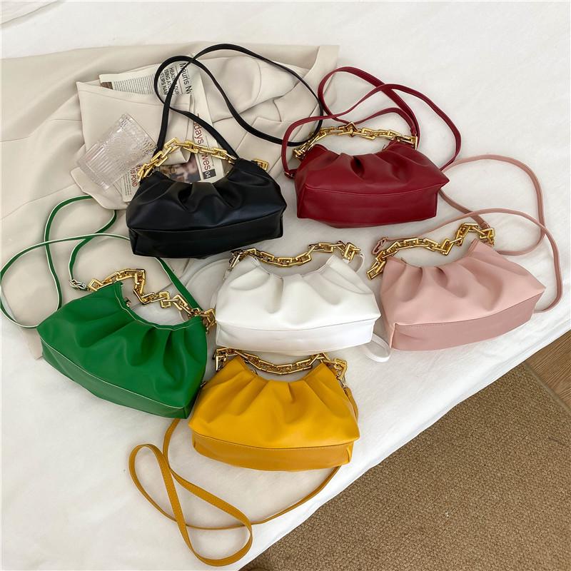 2022 Fashion Textured Cloud Crossbody Bag - Versatile Pleated Handbag with Chain