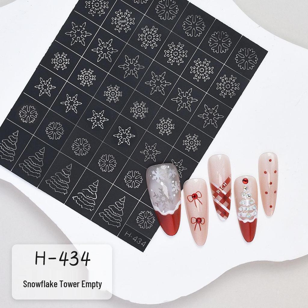 Dual-Use Christmas Snowflake & Tree Nail Art Stencils - DIY Spray Paint Stickers