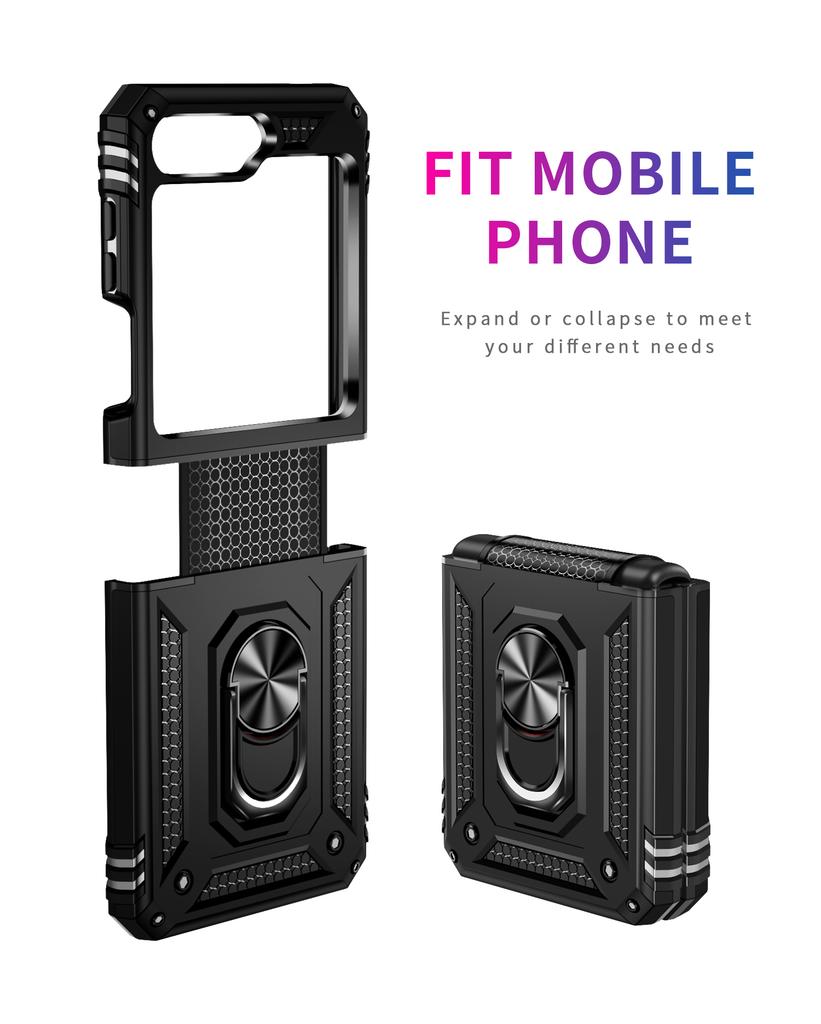 For Samsung Z Flip 7 6 5 4 3 Flip4 Flip3 Shockproof Folding Armor Case for Samsung Galaxy Z Flip 5 Flip5 5G Stand Holder Ring Cover