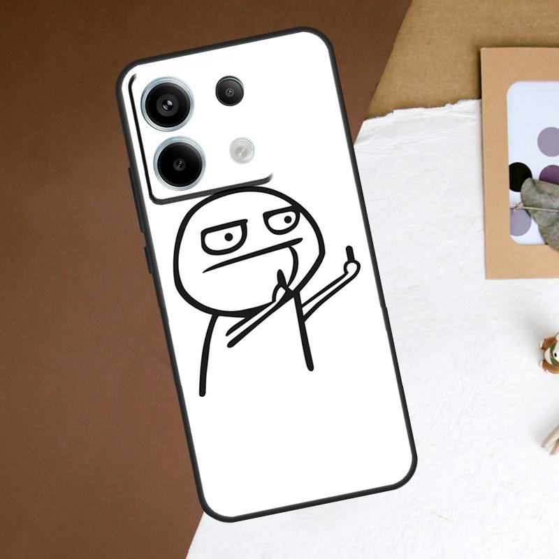 Funny Middle Finger Memes Case For Xiaomi Redmi Note 14 Pro 13 12 11 10 15 Pro Plus Redmi 15 14C 13C 10C 12C 15C Cover
