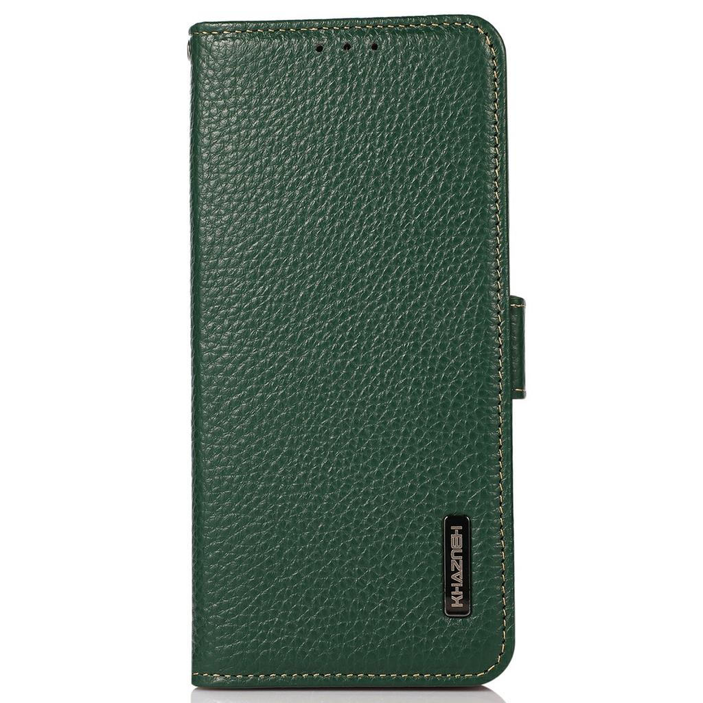 KHAZNEH for Honor 400 Pro 5G (Global) Phone Case Genuine Cow Leather Cover RFID Blocking
