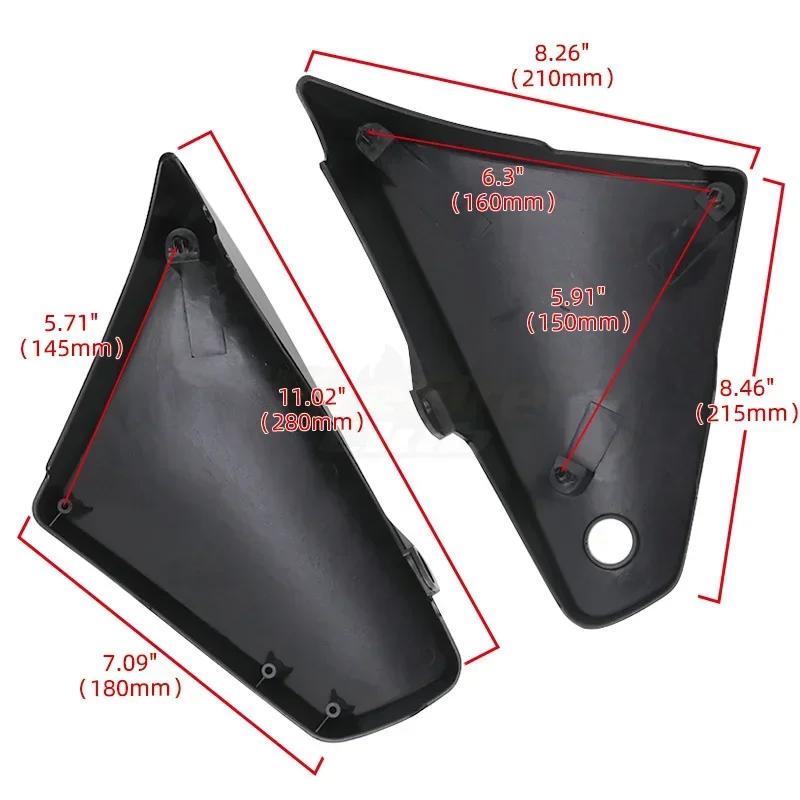 Black Motorcycle Battery Side Fairing Covers Frame Guard Protector For Kawasaki Vulcan VN900 Classic Custom 2006-2020