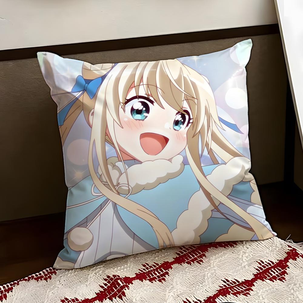 Uchi no Maid ga UUzasugiru Cushion Cover Reversible Soft Durable Pillow Cover Home Car MultiScene Use for Daily Comfort