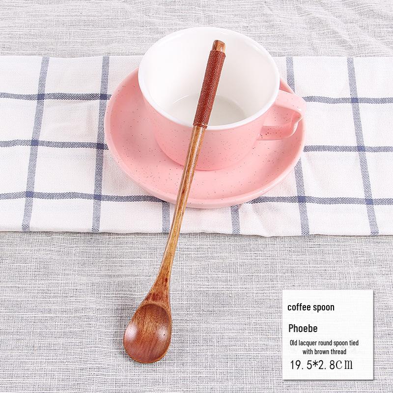 Japanese-Style Long Handle Wooden Coffee Stirring Spoon