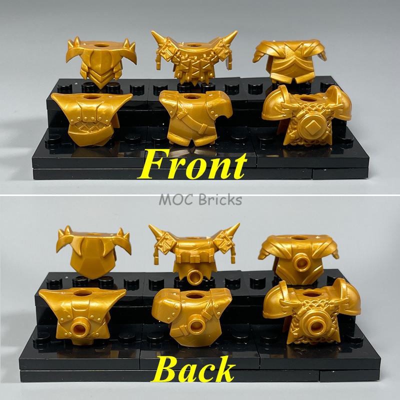 MOC Bausteine Mittelalter Ritter Rom Waffe Goldenes Schwert Schild Speer Hellebarde Helm Actionfigur Pädagogischer Baustein Geschenke