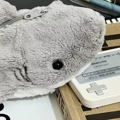 Sevimli Peluş Köpekbalığı Kalem Kutusu Öğrenci Kırtasiye Okul Malzemeleri Kawaii Bebek Okula Dönüş saklama çantası Kalem Çantası Kırtasiye