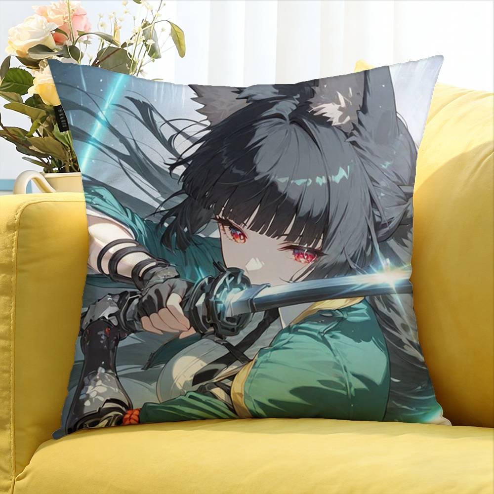 Z Zone Zero Miyabi Hoshimi World Various Sizes Square Pillow Case For Car Home Bedchamber Decor