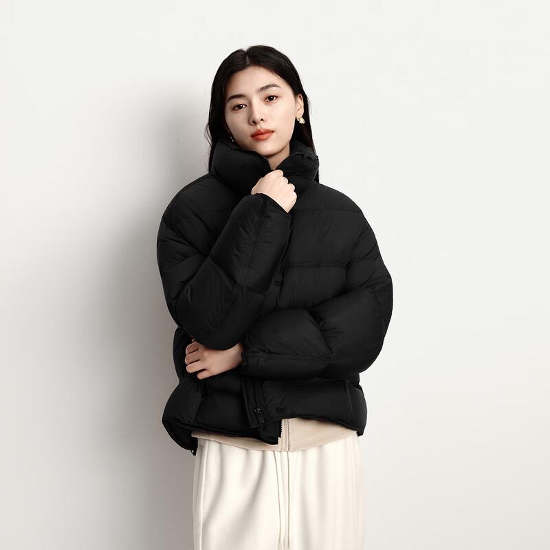 Semir Chen Duling Women's 90% Goose Down Short Puffer Jacket with Anti-Stain Finish