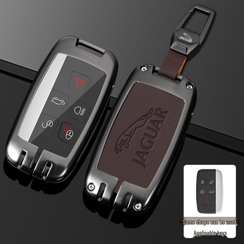 Jaguar XFL/XEL/XJL/F-Pace/F-Type Key Case with Buckle - Premium Car Key Remote Holder