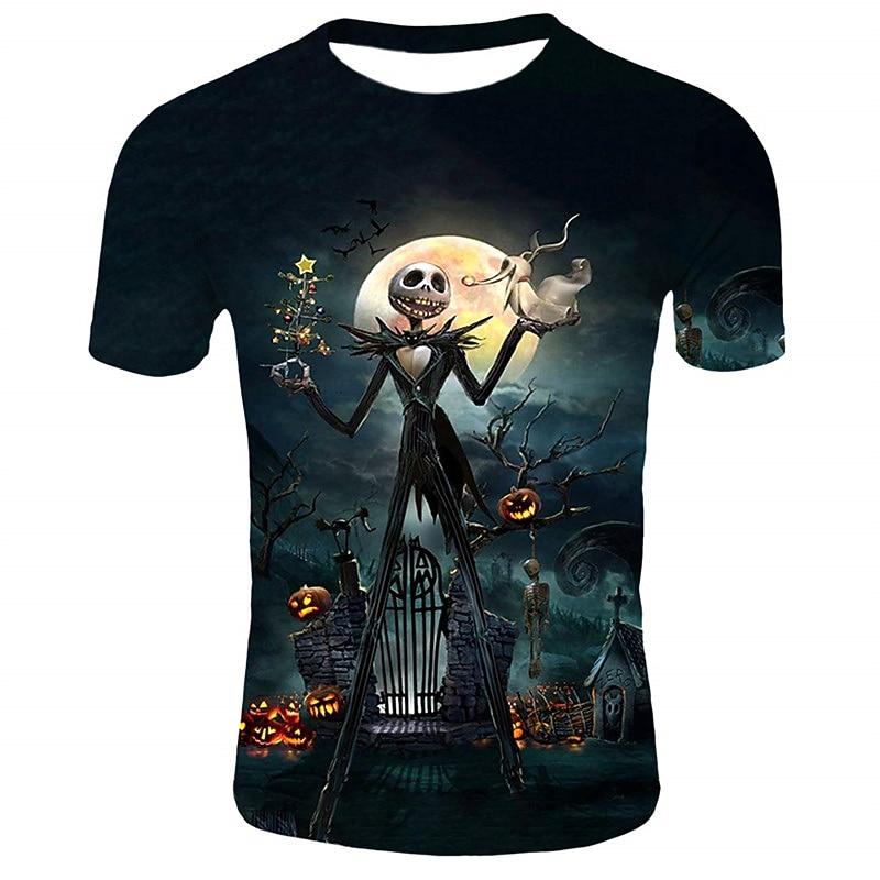 Unisex Boys Girls' 3D Skull T shirt Short Sleeve 3D Print Summer Spring Fashion Cool Kids 3-12 Years Outdoor Daily Regular Fit