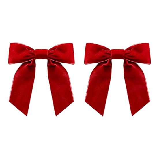 Winter-Heimdekoration 2 Stück Samt-Weihnachtsschleifen, Feiertags-Wanddekoration zum Aufhängen für den Baum, Wiederverwendbare Schleifen-Topper, Hochzeits-Hintergrund, Brautparty, Geburtstag