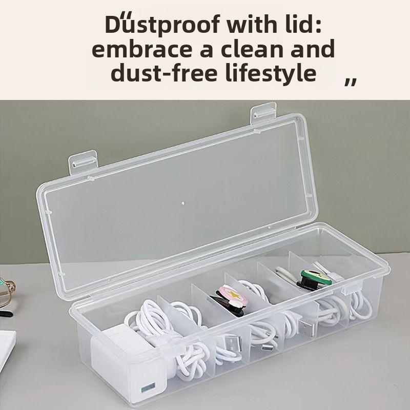 T5100 Data Cable, Storage Box, Charger, Charging Cable, Item Storage and Sorting, Hub, Long Strip Storage Box.