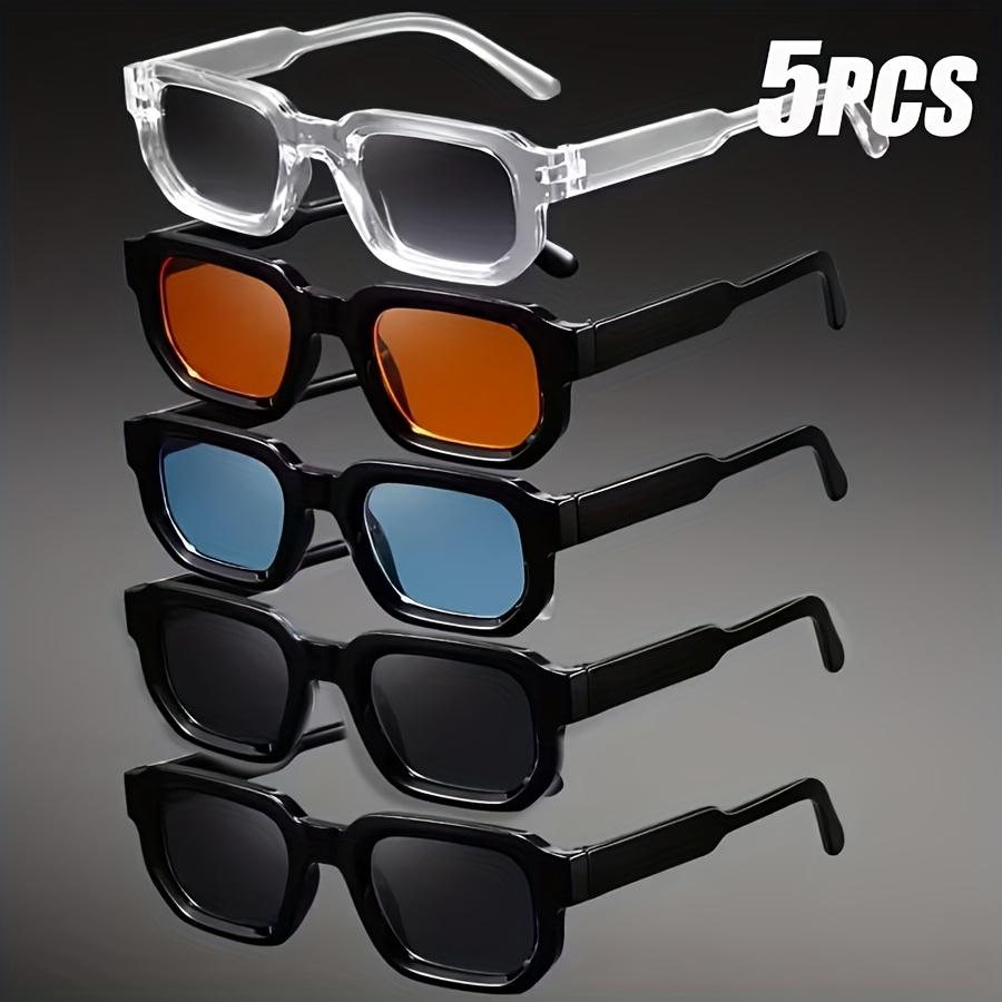 New Men Vintage Rectangle Frame Sunglasses Fashion Retro Sun Glasses Luxury Brand Design Glasses UV400 Eyewear Women Goggles