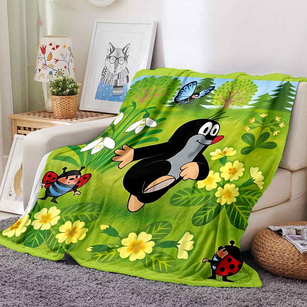 1pc Springtime Adventures Nature Flannel Blanket,Ultra Soft Warm Plush Throw for Home Bedroom Bed Sofa Cover Camping Picnic Gift Y7247