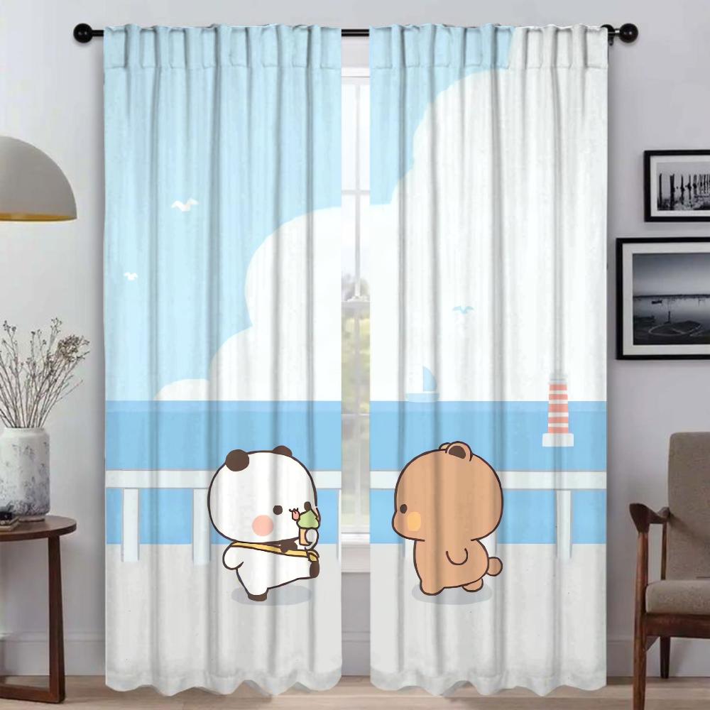 Bubu and Dudu Elegant Room Curtains for Living Room Blackout Curtains 2 Pieces Halloween Decoration Partition Shades Curtain